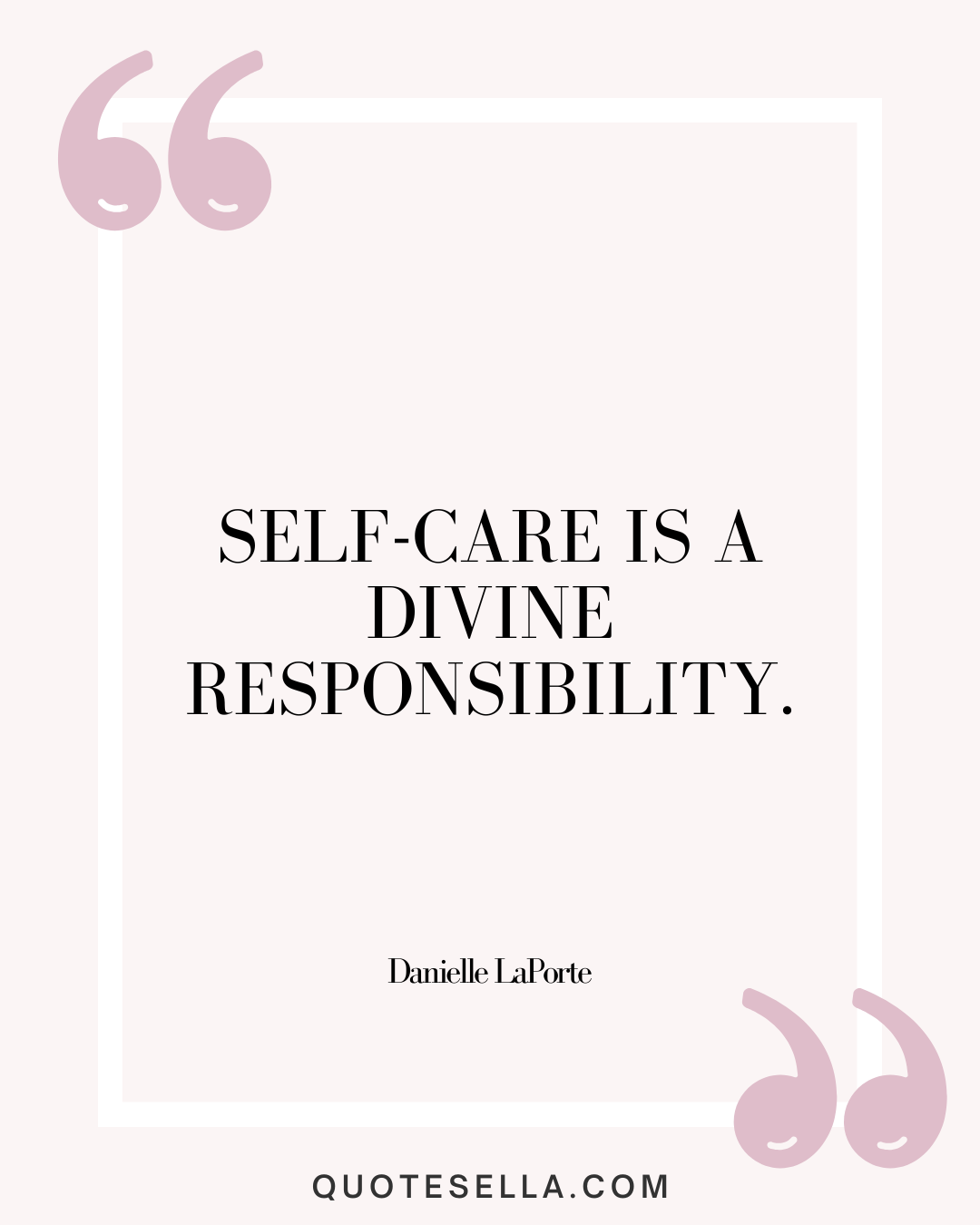 Self-care is a divine responsibility