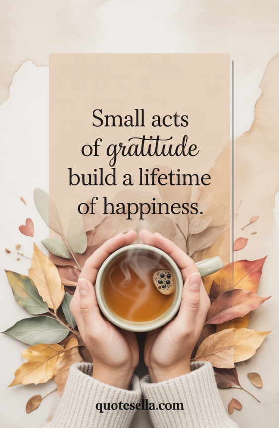 Small acts of gratitude build a lifetime of happiness