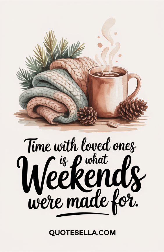 Time with loved ones is what weekends were made for.
